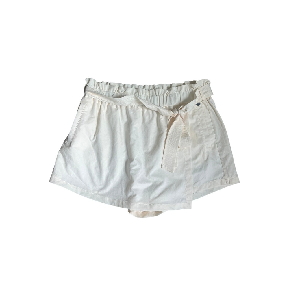 CALIA White Paperbag Waist Skort Large Wrap Front Active Shorts Golf Tennis Prep